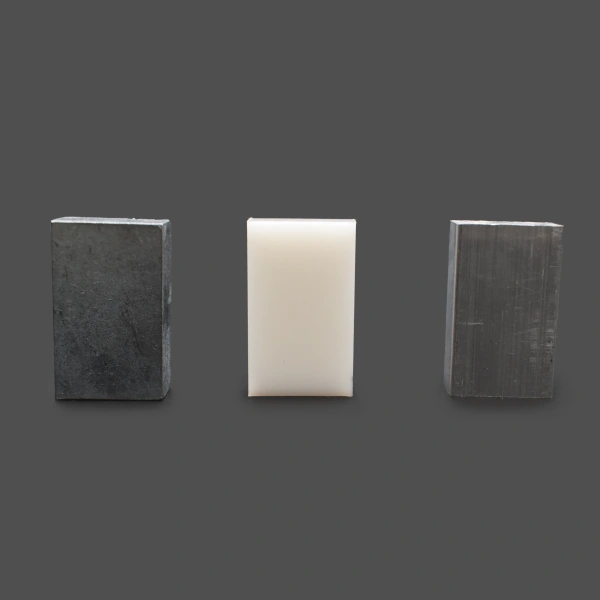 Набор тел равного объема (сталь, алюминий, пластик) бруски